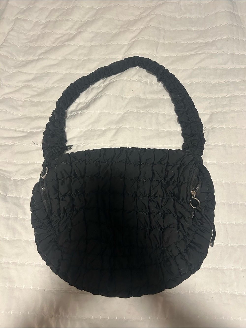 Target Black Quilted Ruched Shoulder Bag